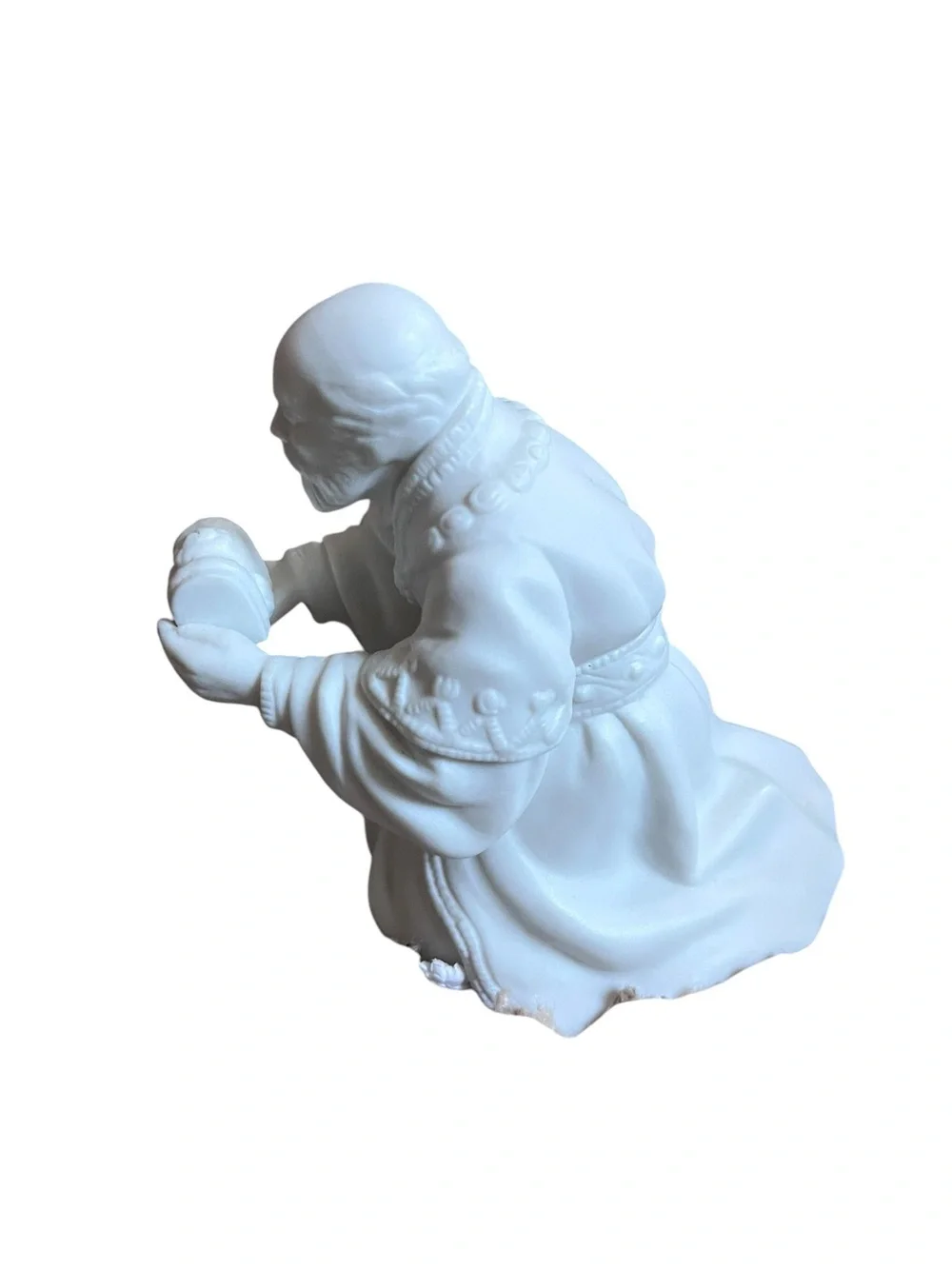 Vintage 1982 Avon Nativity  The Magi Melchior White Porcelain Figure In Box